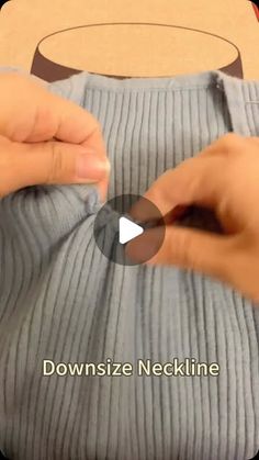 the video shows how to sew a ribbed sweater with an invisible stitch on it