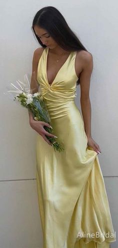 Elegant Yellow V-neck Mermaid Long Prom Dress,PD382030 1. Material:satin,pognee.2. Color: it can be in custom color, please contact us and tell us dress number, then we will send you more colors to choose.3, Size: can do both standard size and custom size. If you need do custom sized dresses, please send us following measurements or leave a note when place an order.bust______ cm/inchwaist______cm/inchhip:_______cm/inchdress length:_______cm/inchshoulder to shoulder :_______cm/inch (measured from back of shoulder)shoulder to bust :_______cm/inch (measured from middle shoulder to nipple)shoulder to waist :_______cm/inch (measured from middle of shoulder to natural waist)shoulder to floor with shoes on :_______cm/inch (length from middle of shoulder over nipple to floor with shoes on)nipple t Halter Neck Prom Dress, Halter Prom Dresses, Party Dress Wedding, Wedding Dresses With Flowers, Wedding Flower Girl Dresses, Elegant Party Dresses, Dress Wedding Guest, Custom Size Dresses, Birthday Party Dress