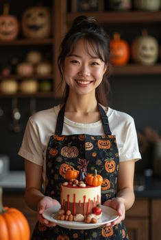 Halloween Dessert Idea with a Woman Chef