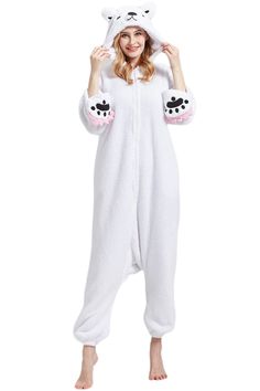 PRICES MAY VARY. 【Excellent Cosplay Look】The cute and eye-catching animal onesie designs all feature a hood with eyes, teeth and nose, like real animals but more fashionable and cute. Matching tails and chest designs help you have an excellent cosplay look! 【Warm&Comfortable】 100% Polar Fleece. Using a polar fleece fabric with higher fiber density,will not lint-free, fluffy and soft and skin-friendly, like baby skin texture, let you be wrapped in warmth in the cold winter. At the same time, such Hooded Onesie For Halloween Pajama Party, Halloween Hooded Onesie For Pajama Party, White Long Sleeve Onesie Costume, Hooded Onesie For Winter Costume Party, Winter Costume Party Hooded Onesie, Hooded Onesie For Costume Party In Winter, Winter Hooded Onesie For Costume Party, Long Sleeve Onesie For Cosplay In Winter, Winter Long Sleeve Onesie For Cosplay