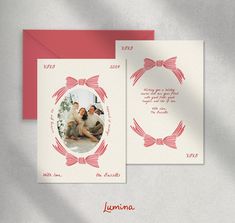 an image of a wedding card with the word love on it and a photo of two people