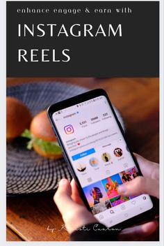 someone is holding their phone up to show the instagram reels