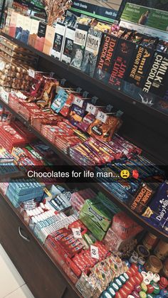 chocolates for life man on display in a grocery store with the words chocolates for life man