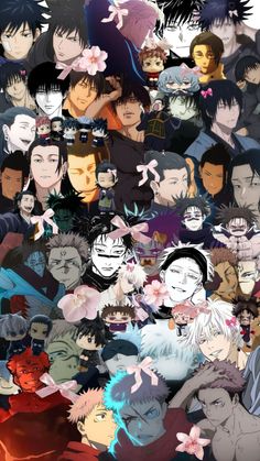 many different anime characters are grouped together