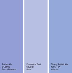 four shades of blue and purple with the names of different colors in each color scheme