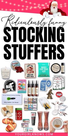 It's the most wonderful time of the year! And what better way to celebrate than by stuffing your loved ones' stockings with hilarious gifts that will make them laugh out loud? From funny games and gadgets to naughty treats, we've got you covered. So sit back, relax, and get ready for some serious laughs this Christmas! Husband Stocking Stuffers, Stalking Stuffers, Stocking Stuffers Ideas, Stuffers Stocking, Sticking Stuffers, Romantic Gifts For Boyfriend, Funny Stocking Stuffers