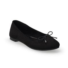 Finish off any outfit with this perfectly comfortable ballet flat from SO®. Click this FOOTWEAR GUIDE to find the perfect fit and more! FEATURES Arch support for all day comfort Easy slip on stylingDETAILS Textile, polyurethane upper Textile lining and midsole TPR outsole Round toe Foam footbed Heel height: 0.39-in. Spot clean Imported Size: 6. Color: Black. Gender: female. Age Group: adult. Yellow Slippers, Tie Up Flats, Comfortable Ballet Flats, Women's Ballet Flats, Cute Shoes Heels, Black Ballet Flats, Blue Flats, Womens Ballet Flats, Leather Ballet Flats