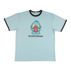 Hangyodon Ringer T-Shirt One Size M/L 100% cotton Sanrio Hangyodon, Ringer Tee, Soft Light, Workout Tee, Dark Navy, T-shirt, Japan, T Shirt