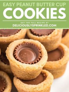 Sink your teeth into these peanut butter cup cookies! Baked around your favorite Reese's candy, this soft peanut butter cup cookie recipe is an easy Valentine's Day dessert everyone will love. Save this pin and enjoy this sweet treat for Valentine's Day! Easiest Cookies, Reeses Candy, Cup Cookie