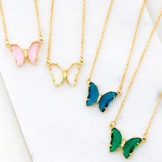 Shine in this playful acrylic butterfly necklace. Features transparent gem tone wings with crystal sparkle body. Measures 16" + 3" extension.Butterfly .5" x .75" Acrylic Butterfly, Gem Tones, Global Village, Butterfly Pendant Necklace, Butterfly Necklace, Butterfly Pendant, Comforter Sets, Turquoise Necklace, Sparkle