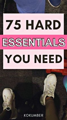 the words, 75 hard essentials you need to know about in this postcard