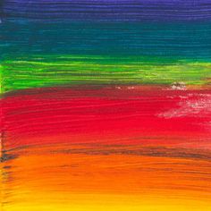 an abstract painting with multicolored lines on it