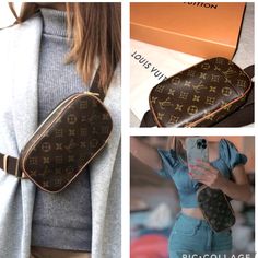 Reposhing This Item I Purchased From @Greatlapitan. Loved It, But My Hubby Bought Me A Brand New One For My Birthday. Bags Louis Vuitton, My Hubby, Louis Vuitton Pochette, Bum Bag, Louis Vuitton Bags, My Birthday, Canvas Leather, Leather Trim, Monogram Canvas