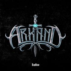 Logo design for Arkand featuring a central sword with intricate detailing overlaid on gothic styled lettering, all encapsulated within a symmetrical ornamental flourish in the style of Norse or Celtic influences for Folk Metal bands. Music Band Logo, Band Logo Design, Metal Band Logos, Urban Tribes, Calligraphy Modern, Dark Crystal, Logo Project, The Dark Crystal, Aesthetic Edits