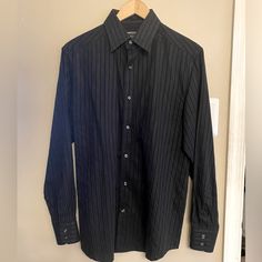 Never Worn! Men’s Dress Shirt Size S Black And White Pinstripe Button Up Mens Shirt Dress, Dress Shirts, Dress Shirt, Button Up, Shirt Dress, Mens Shirts, Black White, Man Shop, Black And White