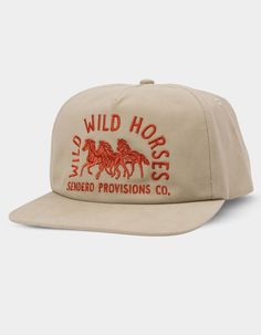 Sendero Provisions Co. Wild Wild Horses Snapback Hat. Embroidery On Front. Easy Curve Visor. Classic Sendero Labels. Adjustable Snapback Closure. Brushed Cotton Canvas. Imported. Hats Cute, Vintage Trucker Hats, Hat Embroidery, Wild Horses, Brushed Cotton, Snapback Hat, Snapback Hats, Trucker Hat, Cotton Canvas