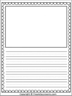 a blank paper with scalloped edges and lines in the middle, on a white background