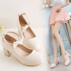 Color:Pink.Beige.WhiteMaterial:PUHigh Heels:6cm/2.36"Size Chat: Size Inch cm 34 8.67 22.0 35 8.87 22.5 36 9.06 23.0 37 9.26 23.5 38 9.46 24.0 39 9.65 24.5 40 9.85 25.0 41 10.05 25.5 42 10.24 26.0 43 10.44 26.5 44 10.64 27.0 Girls High Heel Shoes, Japanese Shoes, Kawaii Hoodie, Halter Dress Short, Girls High Heels, Christmas Shoes, Canvas Boots, Princess Shoes, Retro Shoes