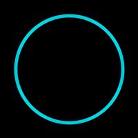 a blue circle on a black background