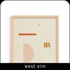 an abstract art piece with the words west elm on it