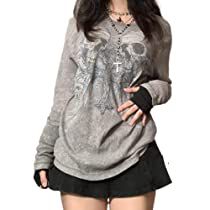 Check this out on Amazon Acubi Tops, Cute Clothes From Amazon, Darker Outfits, Clothes Advertising, Aesthetic Amazon Finds, Clothes From Amazon, Gothic Hoodies, Grunge Sweatshirt, 2000s Clothing