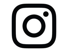 the instagram logo is shown in black and white, with an oval on top