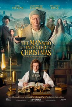 the man who invented christmas movie poster with an elderly man sitting at a desk