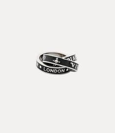 Our Percy ring draws inspiration from the location of our flagship boutique in London and receives enamel lettering that reads 'Vivienne Westwood. Conduit Street. Mayfair. London.' on the bands. The design is influenced by the Conduit Street bangle from the archives, complete with intricate orb details. Vivienne Westwood Ring, Interlocking Ring, Mayfair London, Short T Shirt, Men's Jewelry Rings, Recycled Silver, Socks And Tights, Knitwear Tops, Watch Gifts