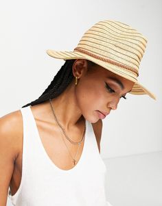 French Connection straw trilby sun hat in natural | ASOS Classic Woven Straw Sun Hat, Chic Adjustable Woven Straw Hat, Travel Straw Hat Woven, Chic Woven Sun Hat, Travel-ready Woven Straw Panama Hat, Paris In Spring, Natural Styles, French Connection, Sun Hats