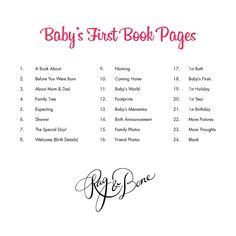 the baby's first book pages