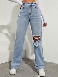 Ripped Boyfriend Jeans Outfit, Boyfriend Jeans Outfit Summer, Pantalones Boyfriend, Loose Jeans Outfit, Mommy Jeans, Ripped Baggy Jeans, Baggy Ripped Jeans, Baggy Jeans For Women