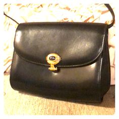 Authentic Vintage Gucci Black Handbag That Is In Absolutely Amazing Condition Like It Was Never Used And Just Stored To Admire!!! This Beauty Needs A New Home To Be Given The Attention And Use It Deserves!! It’s A One Of A Kind Rare Vintage Piece! One Of My Favs! Gucci Bags With Gold-tone Hardware For Formal Occasions, Formal Gucci Bag With Gold-tone Hardware, Chic Gucci Bag For Formal Occasions, Chic Gucci Formal Bag, Vintage Gucci Evening Bags, Black Gucci Bags For Formal Occasions, Gucci Shoulder Bag With Gold-tone Hardware For Evening, Gucci Evening Shoulder Bag With Gold-tone Hardware, Gucci Leather Evening Shoulder Bag