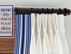 an image of how to pinch pleat ikea drapes