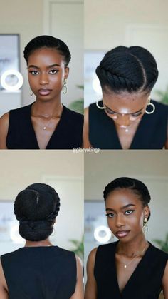 Elegent hairstyles,Elegent hair inspo for women,simple hairstyles. Hair Styles Ideas For Black Women, Wearable Twists Natural Hair, 4c Professional Hairstyles, No Weave Protective Styles For Natural Hair, Protective 4c Natural Hairstyles, Natural Hair Styles Professional, Cute Simple Protective Hairstyles Black Women, Professional Afro Hairstyles, Curly Hair Afro Hairstyles