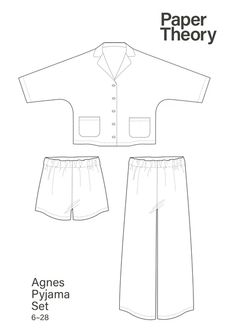 an adult's pajama set with short sleeves and shorts