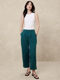 Authentic Chino Barrel Pant | Banana Republic Factory Banana Republic Factory, Soft Hand, Banana Republic, Barrel, Organic Cotton, Wardrobe, Pants, Clothes, Trousers