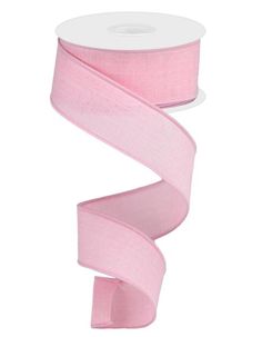 Solid, light pink, linen 1.5” wired ribbon - Greenery MarketWired ribbonRG127815 Ribbon Roll, Pink Linen, Wired Ribbon, Light Pink, Ribbon, 10 Things, Pink