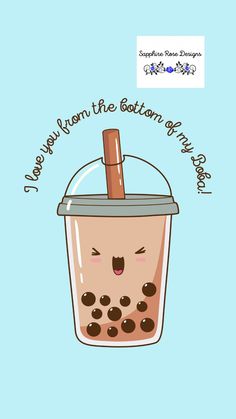 an illustration of a bubble tea with chocolate chips in it