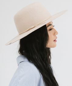 Rue is a sophisticated, classic open crown shape with a structured semi-wide brim. This is the only hat featuring hand-stitched detailing on the brim's edge for a subtle, distinctive touch. Included is a tonal triple-strand waxed leather band that is both adjustable + removable for styling. Halo Style, Wearing A Hat, Find Color, Leather Hats, Felt Hat, Hat Band, Fedora Hat, Wide Brimmed, Fashion Pictures