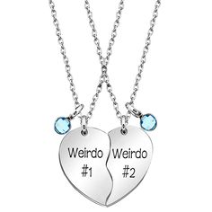 PRICES MAY VARY. 💖Special design: The necklaces seperate and it comes in two parts for two people.Even if you are far apart, your heart is still together. 💖Great Gifts: Ideal and special gift for your grilfriend,boyfriend,wife,husband,family lover,best friends and yourself to get a beautiful feeling in life. For example:you can buy this for your best friend for their birthday or every special day,valentines day,graduation 💖Basic Information:Material: stainless steel; Size: Length of the neckl Best Friend Necklaces For 2 Unique, Customizable Heart Necklace For Best Friend Gift, Customizable Heart Necklace For Best Friend, Customizable Necklace For Best Friend On Valentine's Day, Heart-shaped Charm Necklaces For Best Friend, Cheap Heart-shaped Friendship Necklaces, Customizable Heart-shaped Necklace For Best Friend Gift, Customizable Heart-shaped Necklace For Best Friend, Forever Necklace