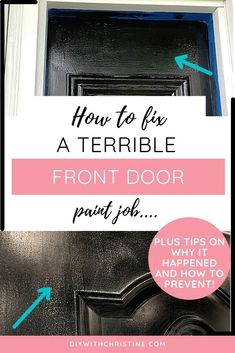 how to fix a terrible front door paint job