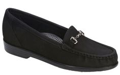 This slip-on loafer is made with a genuine moccasin construction, which wraps soft leather completely around the foot. A removable cushioned footbed and shock-absorbing sole offers comfort for all-day wear. A polished premium adornment on the top adds a bit of sophistication to your look.
Heel Height: 1.00". This item features a removable footbed. Elegant Moccasins With Ortholite Insole, Elegant Slip-on Moccasins With Ortholite Insole, Elegant Workwear Moccasins With Cushioned Footbed, Elegant Formal Moccasins With Ortholite Insole, Drew Shoes, Custom Made Shoes, Sas Shoes, Heeled Loafers, Work Shoes