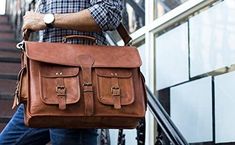 This dapper Cambridge leather bag is ideal for carrying your notebook or a small laptop. It can also be used for tablets, MacBooks, and iPads. The adjustable strap is an added advantage as it serves the purpose of a cross-body laptop bag as well as a shoulder bag. It is worn diagonally across the body for a carefree look or carried as a shoulder bag for a more sophisticated look. It can even complement your suit look in the form of a briefcase. It has multipurpose central compartments for accomm Leather Messenger Bag Laptop, Leather Briefcase Bag, Groomsmen Gifts Personalized, Laptop Messenger Bags, Best Computer, Mens Travel Bag, Leather Laptop Bag, Briefcase For Men, Leather Laptop