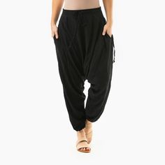 Black Savanna Buddha Pants Harem Pants Size Xs Washed Once Never Worn Light Weight And Super Comfortable Chic Black Harem Pants With Relaxed Fit, Black Parachute Pants For Summer Loungewear, Black Summer Parachute Pants For Loungewear, Black Tapered Leg Loungewear Bottoms, Black Fitted Parachute Pants, Chic Black Parachute Pants With Elastic Waistband, Black Tapered Leg Sweatpants For Summer, Black Tapered Leg Loungewear Pants, Black Harem Pants With Elastic Waistband And Tapered Leg