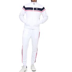 Brand New - Tags Fell Off White Navy And Pink Six 2xl White Athleisure Track Jacket With Pockets, White Cotton Track Jacket For Athleisure, White Cotton Track Jacket In Sportswear Style, White Cotton Track Jacket For Spring, White Athleisure Track Jacket For Spring, Casual Fitted White Track Jacket, White Fitted Casual Track Jacket, White Casual Track Jacket With Pockets, Casual White Track Jacket With Pockets