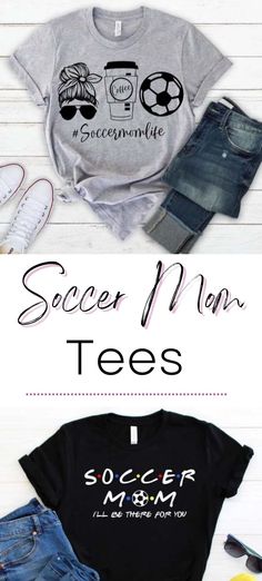 Soccer Mom Gift Ideas, Cricut Projects For Soccer Team, Soccer Mom T-shirts, Soccer Vinyl Shirts, Mom Tshirt Outfit, Diy Soccer Mom Shirt Ideas, Mom Soccer Shirts, Soccer Tee Shirt Ideas, Cricut Soccer Shirts