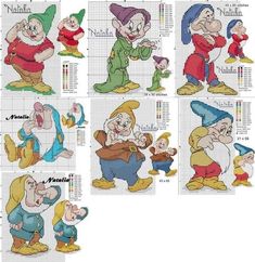 the seven dwarfs cross stitch pattern