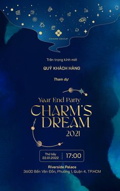 an advertisement for the new year's eve party at charmy khacha hang