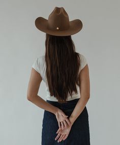 From coffee dates to country music festivals, the Teddy Cattleman Hat has you covered. With a true Cattleman crown + wide Western brim, this classic Western hat is sure to stand out in a crowd. Make your Cattleman hat our own by adding one of our Western hat bands - sold separately. Western Hat Bands, Cattleman Hat, Felt Cowboy Hat, Measuring Stick, Hat Bands, Country Music Festival, Felt Cowboy Hats, Western Hat, Coffee Dates