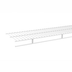 a white shelf is shown on a white background